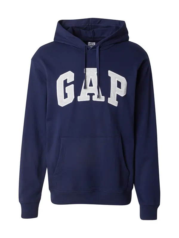 GAP GAP Majica 'HERITAGE'  mornarska / pegasto siva / bela