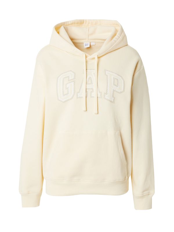 GAP GAP Majica 'HERITAGE'  pastelno rumena / bela