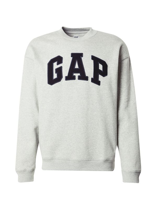 GAP GAP Majica 'HERITAGE'  pegasto siva / črna