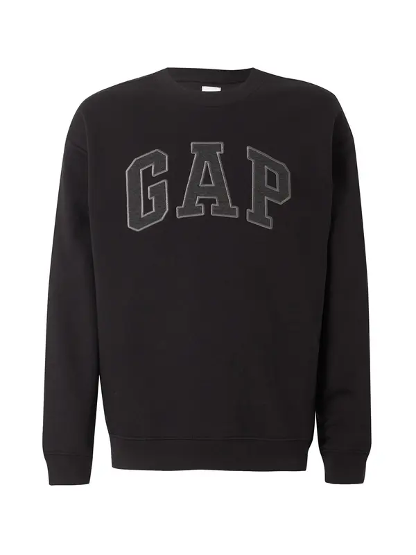 GAP GAP Majica 'HERITAGE'  pegasto siva / črna
