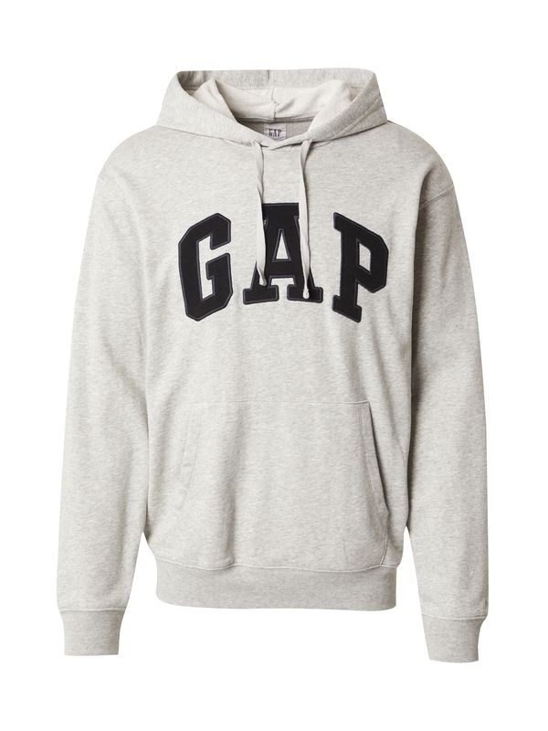 GAP GAP Majica 'HERITAGE'  pegasto siva / črna