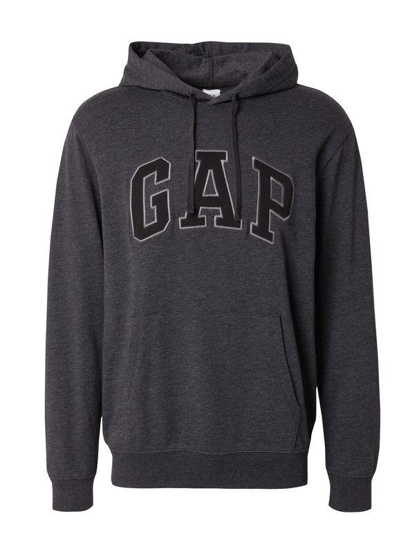 GAP GAP Majica 'HERITAGE'  siva / antracit / črna
