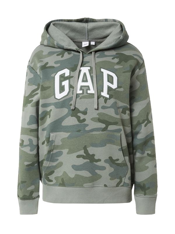 GAP GAP Majica 'HERITAGE'  siva / petrol / temno zelena / bela