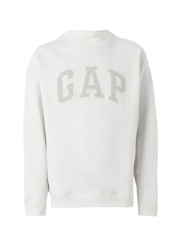 GAP GAP Majica 'HERITAGE'  svetlo siva / bela