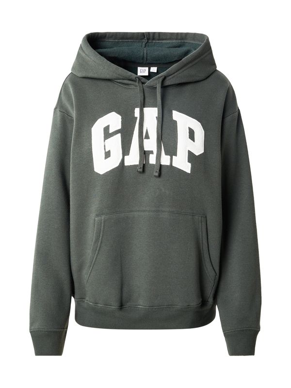 GAP GAP Majica 'HERITAGE'  temno zelena / bela