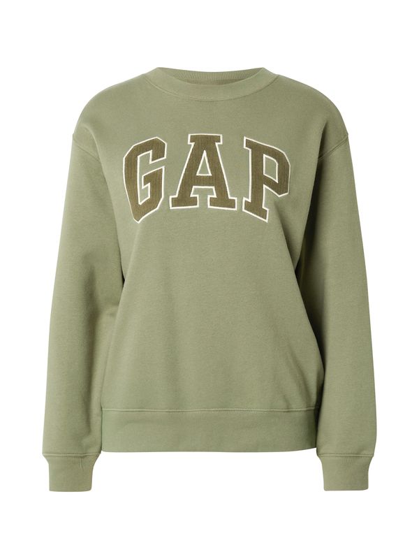 GAP GAP Majica 'HERITAGE'  zelena / oliva / bela