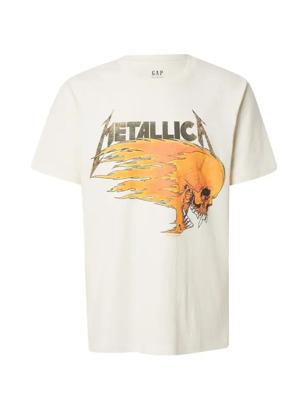 GAP GAP Majica 'METALLICA'  antracit / oranžna / oranžno rdeča / bela