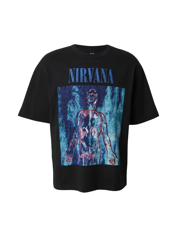 GAP GAP Majica 'NIRVANA'  turkizna / temno modra / staro roza / črna