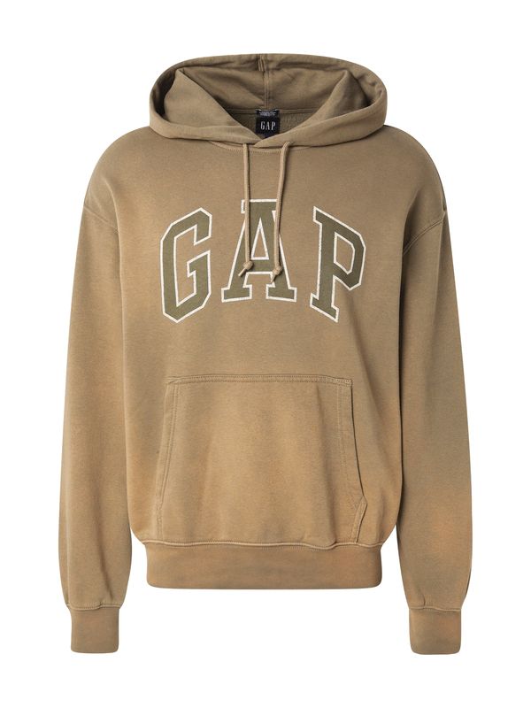 GAP GAP Majica  oliva / temno zelena / bela