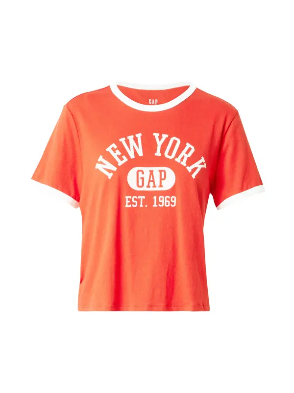 GAP GAP Majica  oranžno rdeča / bela