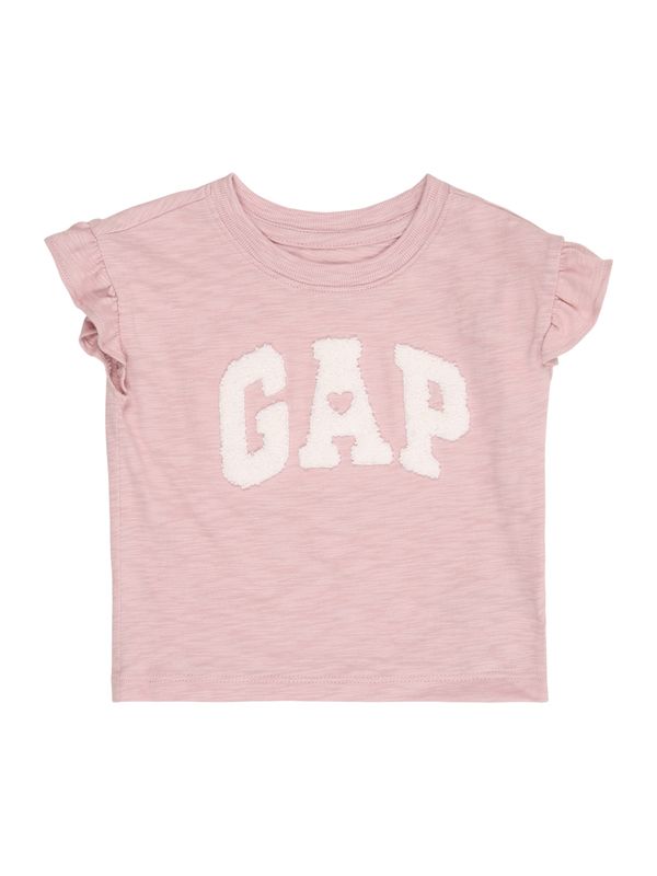 GAP GAP Majica  pegasto roza / off-bela