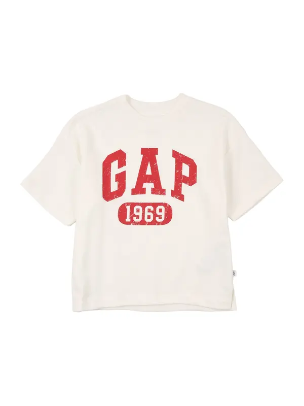GAP GAP Majica  rdeča / volneno bela