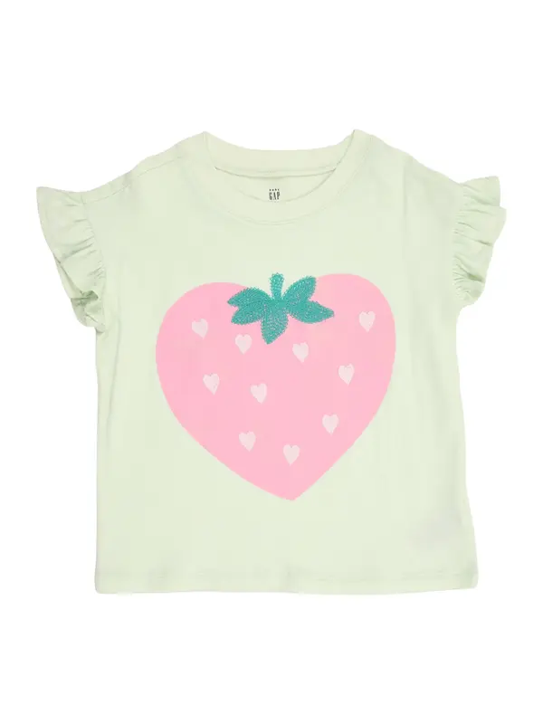 GAP GAP Majica  smaragd / pastelno zelena / rosé / svetlo roza