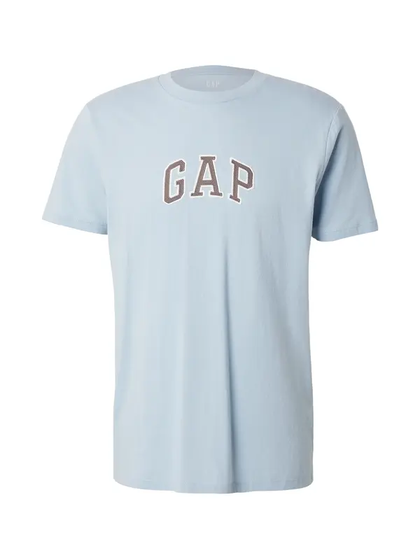 GAP GAP Majica  svetlo modra / rjava / bela