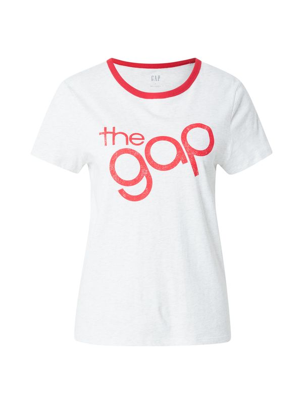 GAP GAP Majica  svetlo siva / krvavo rdeča