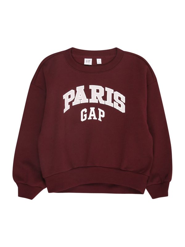 GAP GAP Majica 'V-CITY'  burgund / bela