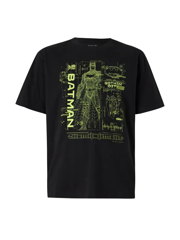 GAP GAP Majica 'WB BATMAN'  limeta / črna