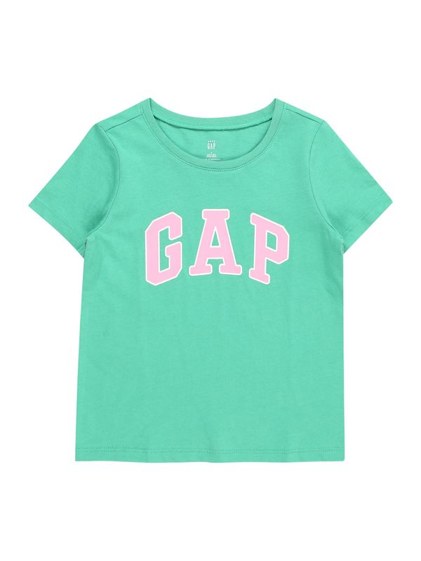 GAP GAP Majica  zelena / svetlo roza / bela