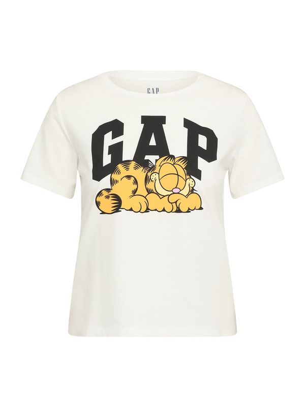 Gap Petite Gap Petite Majica 'GARFIELD'  kari / pastelno rumena / črna / bela