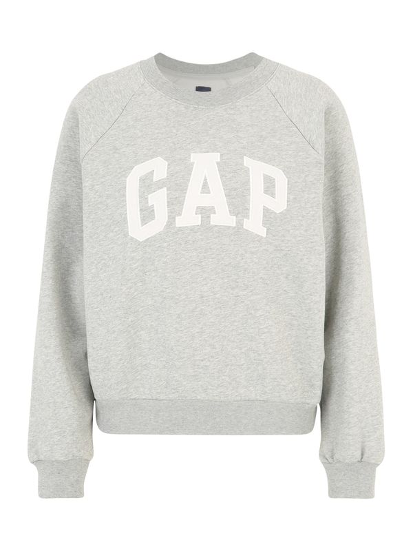 Gap Petite Gap Petite Majica 'HOLIDAY'  pegasto siva / bela