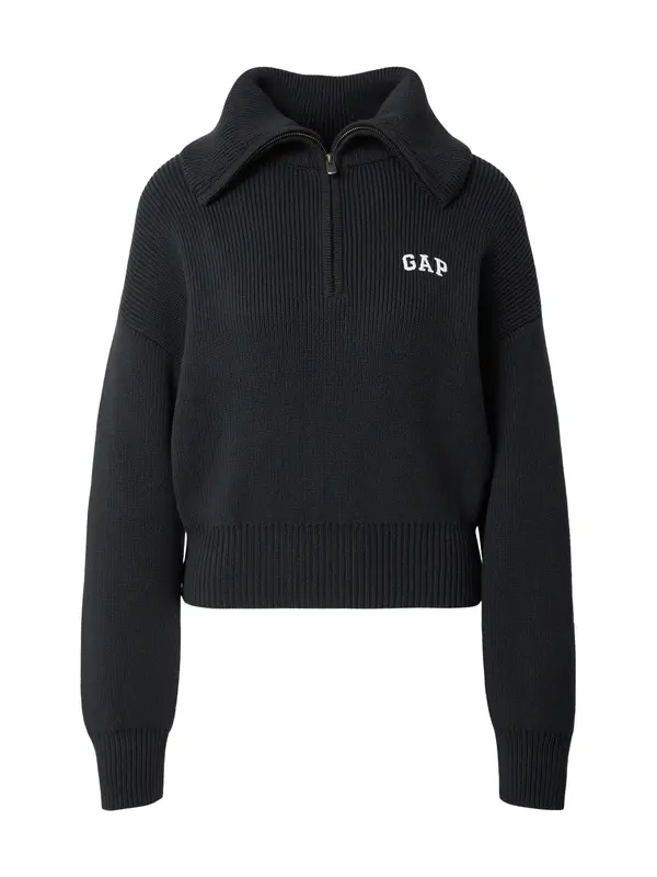 GAP GAP Pulover  črna / bela