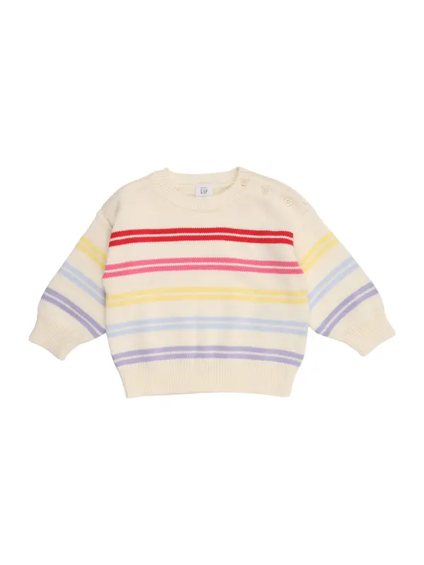 GAP GAP Pulover  ecru / svetlo modra / rumena / rdeča