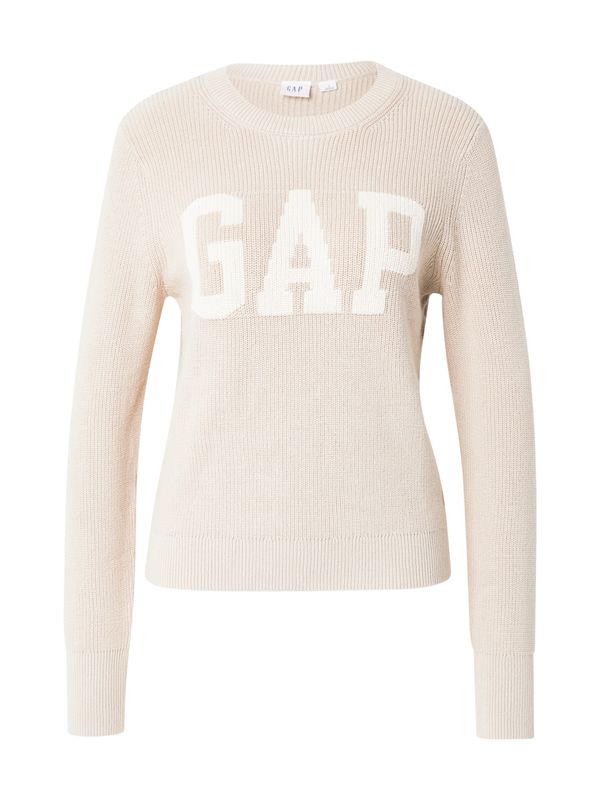 GAP GAP Pulover  greige / bela