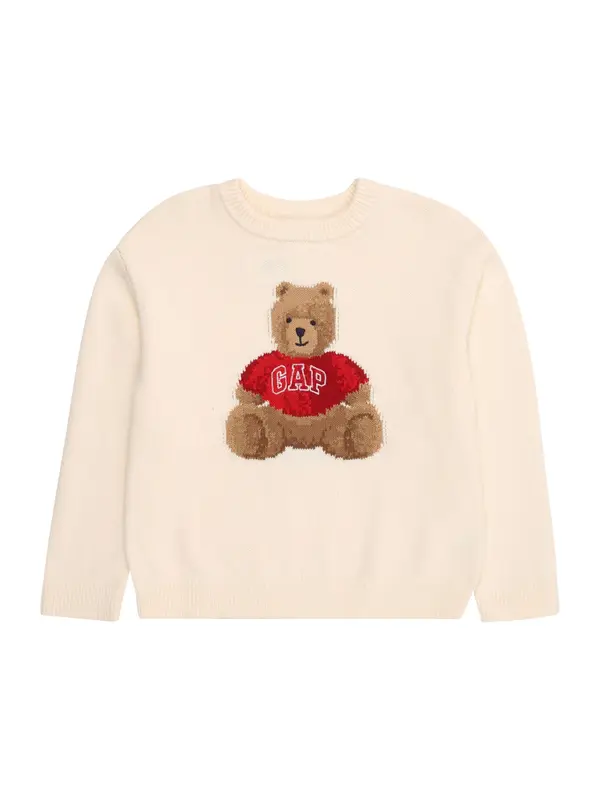 GAP GAP Pulover  karamel / temno rdeča / bela / volneno bela