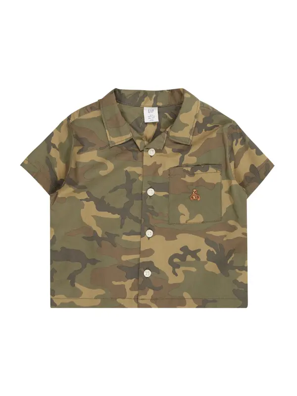 GAP GAP Srajca  temno rjava / kaki / oliva