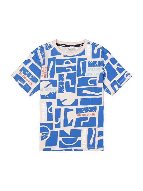 GARCIA GARCIA Majica  kremna / kraljevo modra / rdeča