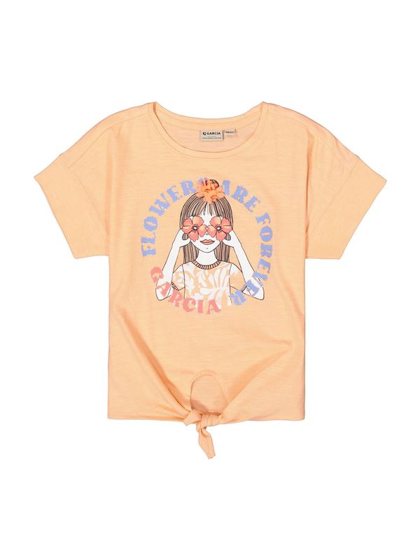 GARCIA GARCIA Majica  moder denim / losos / svetlo oranžna / bela