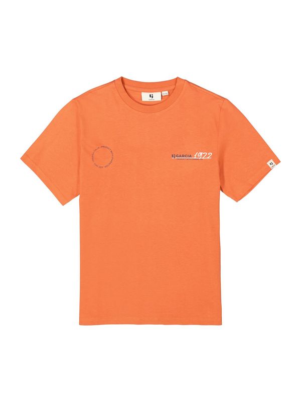 GARCIA GARCIA Majica  temno oranžna / črna / bela