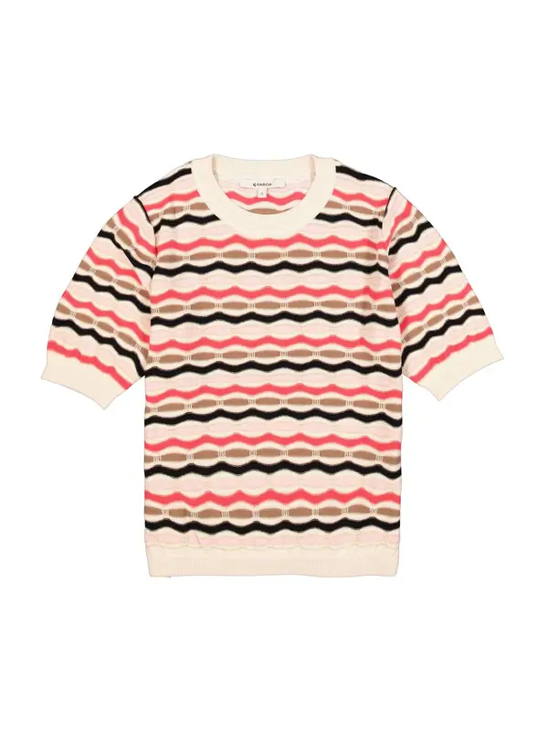GARCIA GARCIA Pulover  brokat / brusnica / črna / bela