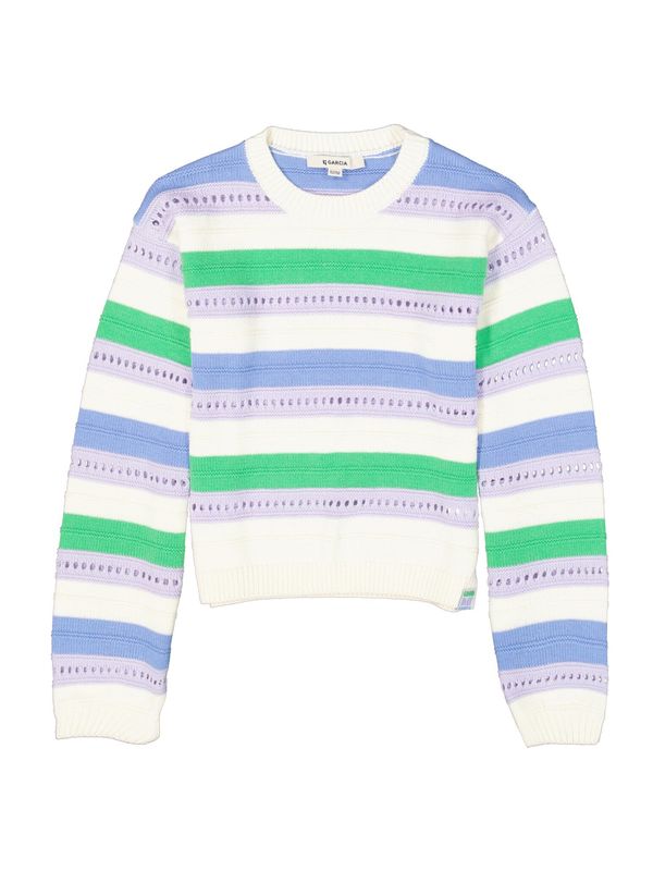 GARCIA GARCIA Pulover  svetlo modra / zelena / lila / bela