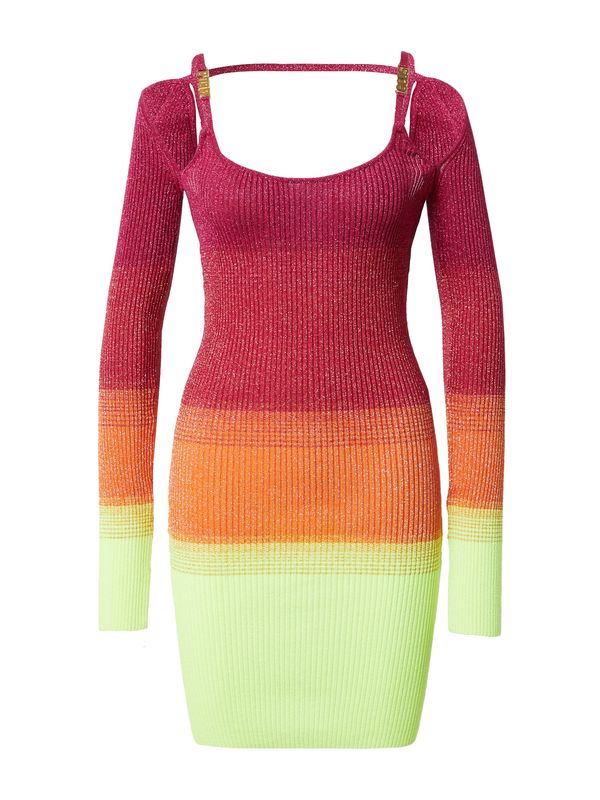 GCDS GCDS Pletena obleka  limeta / oranžna / fuksija / malina
