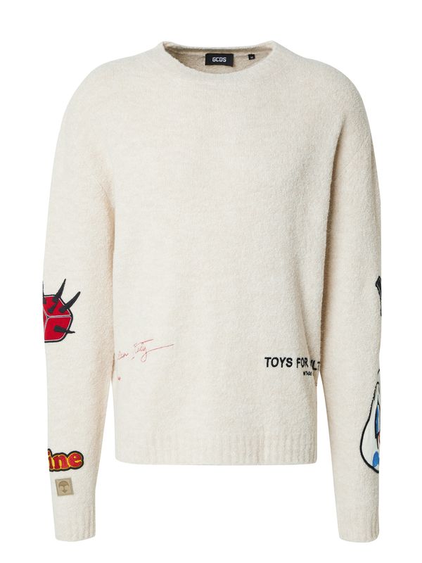 GCDS GCDS Pulover  svetlo modra / rdeča / črna / bela