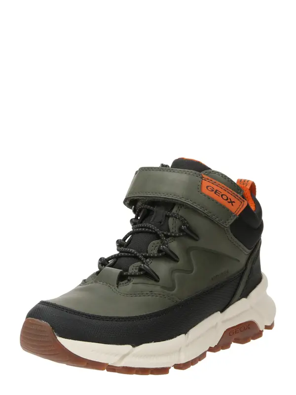 GEOX GEOX Škornji 'Flexyper'  kaki / oranžna / črna