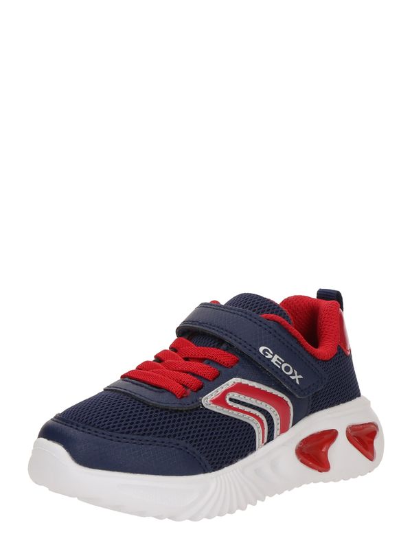 GEOX GEOX Superge 'ASSISTER'  marine / rdeča / srebrna