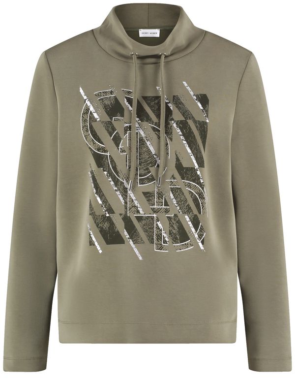 GERRY WEBER GERRY WEBER Majica  kaki / temno zelena / bela