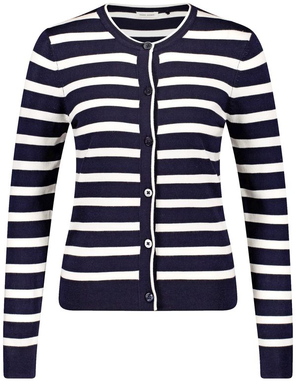 GERRY WEBER GERRY WEBER Pletena jopa  nočno modra / bela