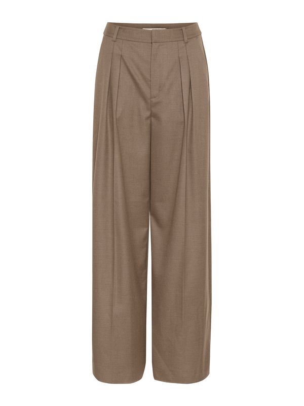 Gestuz Gestuz Hlače z naborki 'Cacia'  rjava