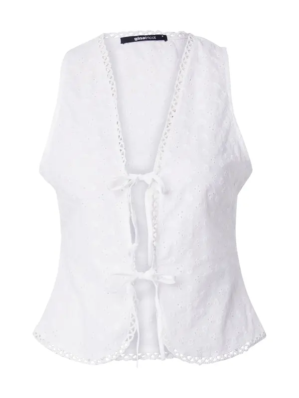 Gina Tricot Gina Tricot Brezrokavnik 'Anglaise'  bela