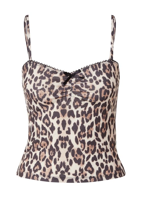 Gina Tricot Gina Tricot Top  čokolada / kapučino / svetlo rjava