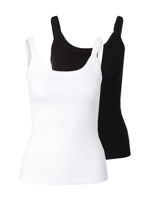 Gina Tricot Gina Tricot Top  črna / bela