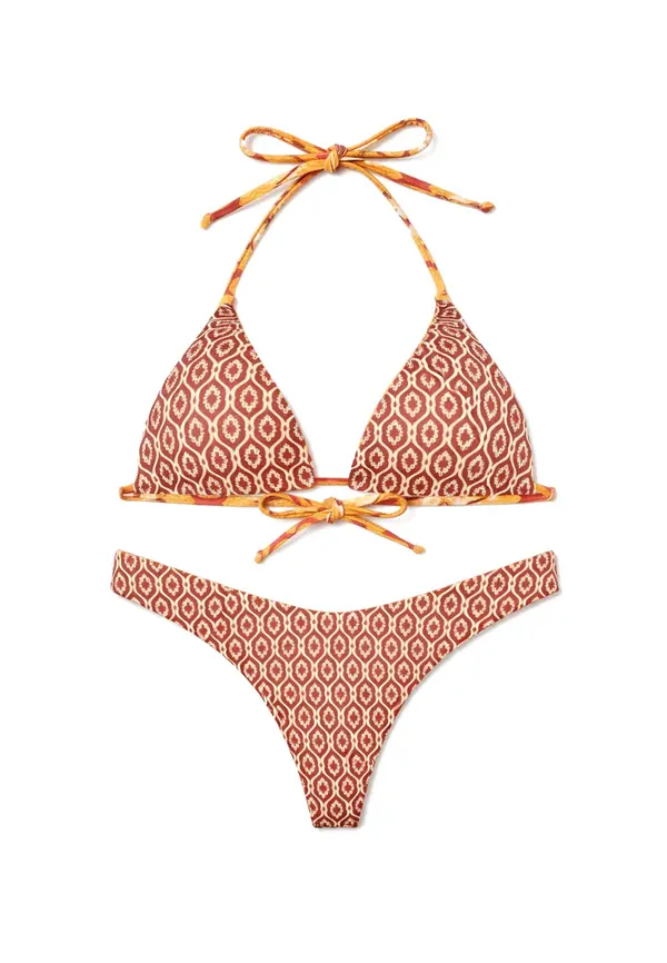 Gisela Gisela Bikini  rumena / rdeča / bela