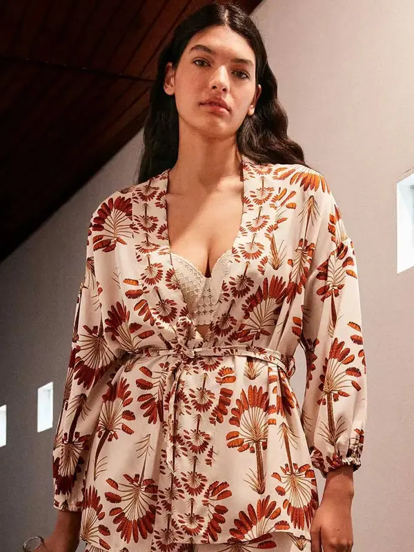 Gisela Gisela Kimono  oranžna / off-bela