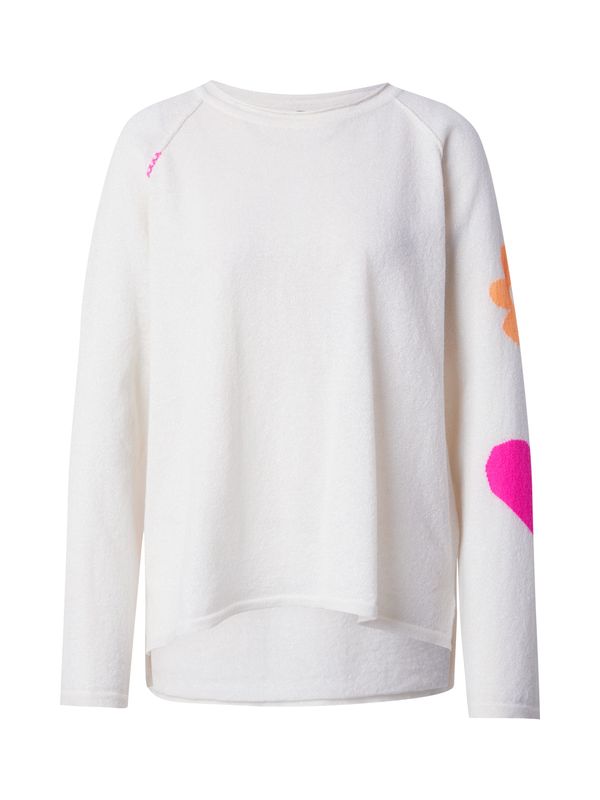 Grace Grace Pulover  oranžna / pitaja / volneno bela