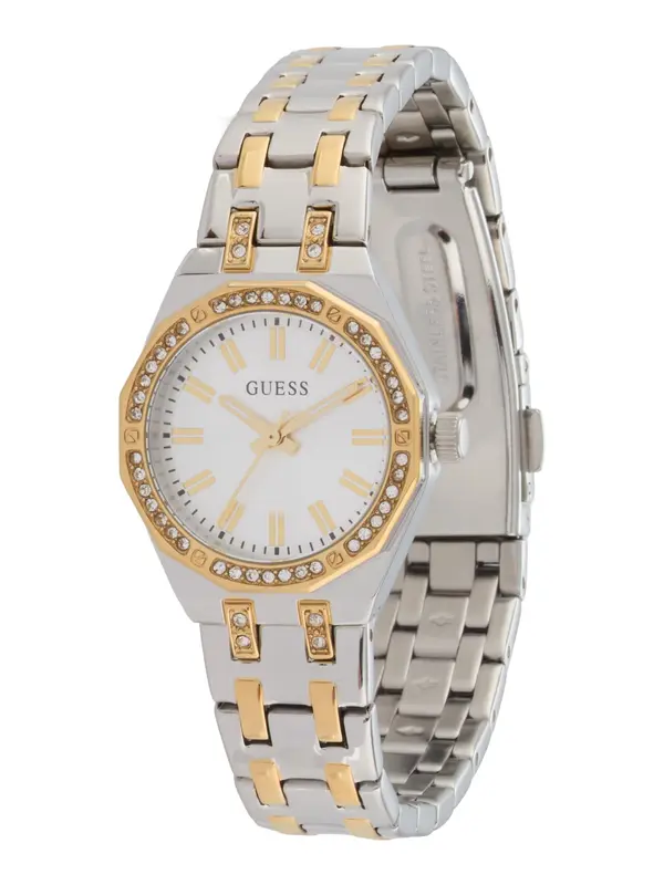 GUESS GUESS Analogna ura 'Bejeweled'  zlata / srebrna