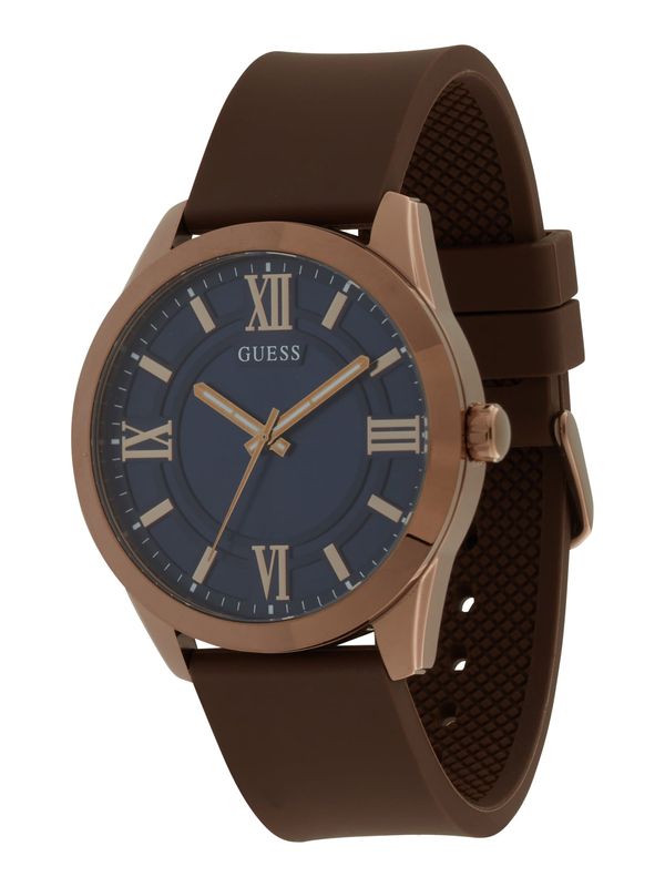 GUESS GUESS Analogna ura 'ELLIOT'  temno modra / temno rjava / zlata