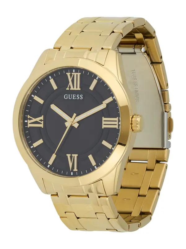 GUESS GUESS Analogna ura 'ELLIOT'  zlata / črna
